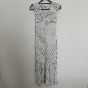 White and Blue Patterned Dress